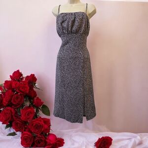 H&M Black and White Midi Dress